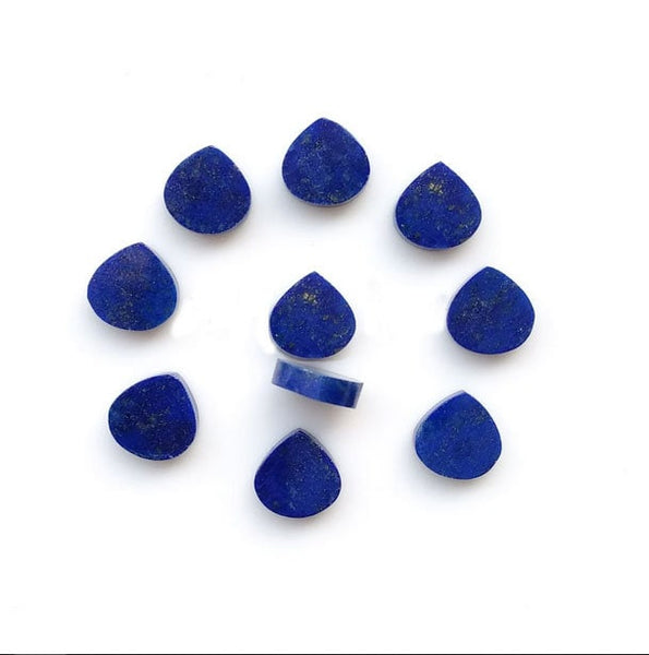 1 Pc set Natural Blue Lapis Lazuli Heart Shape Flat Gemstone, September Birthstone, Blue Lapis Lazuli Heart Shape Flat All Sizes Available