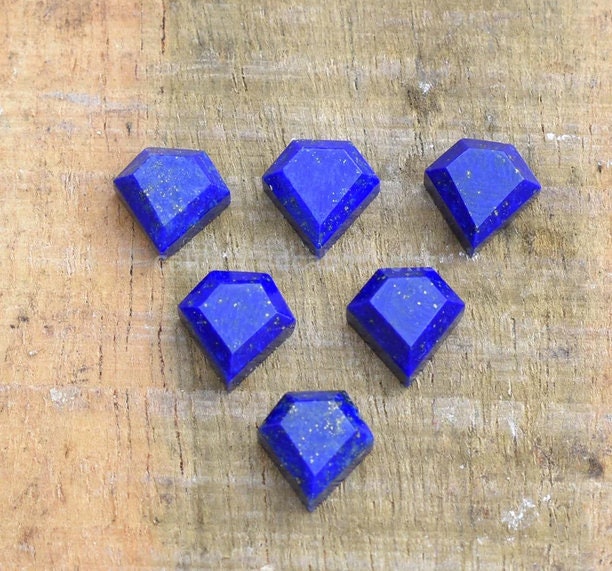 Natural Blue Lapis Lazuli Diamond Shape cabochon Gemstone, Blue Lapis Lazuli diamond Shape cabochon All Sizes Available 2pcs