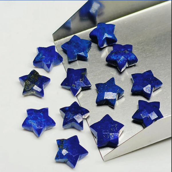 2 Pcs Natural Lapis Lazuli Briolette Star Shape Gemstone for Jewelry Making, Afghani Blue Lapis Lazuli All Sizes Avl, Birthstone Jewelry