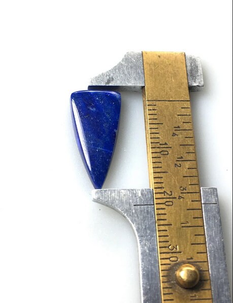 2 Pcs Natural Blue Lapis Lazuli Long Trillion Shape Cabochon Gemstone For Jewelry Making, Natural Lapis Lazuli Pendant, Earring Making Beads